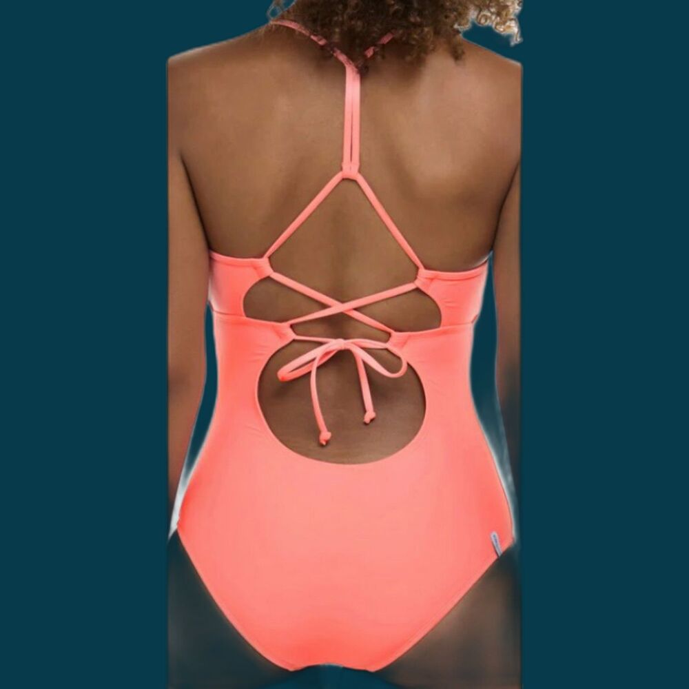NWT Body Glove Smoothies Sandbar One-Piece Swimsuit Size XS Coral 39506362 Surf - Picture 1 of 12